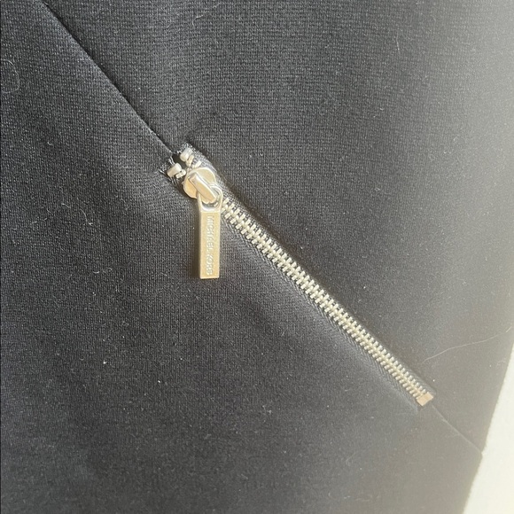 Michael Kors Black Mini Dress with Silver Zippers - Picture 3 of 6